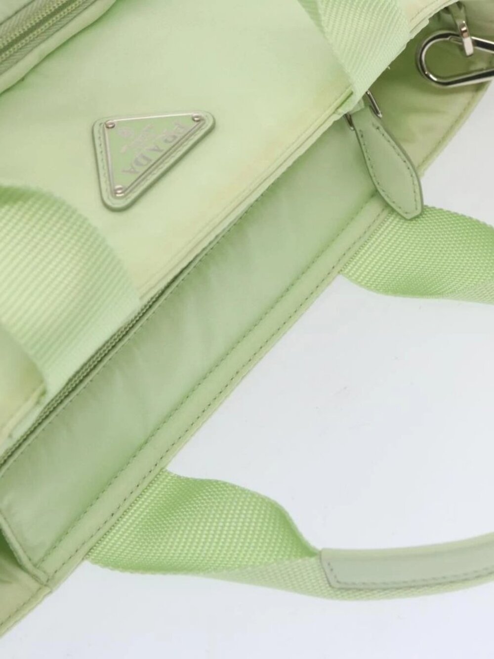 PRADA Hand Bag Nylon 2way Light Green Auth 68918AV - Picture 7 of 16